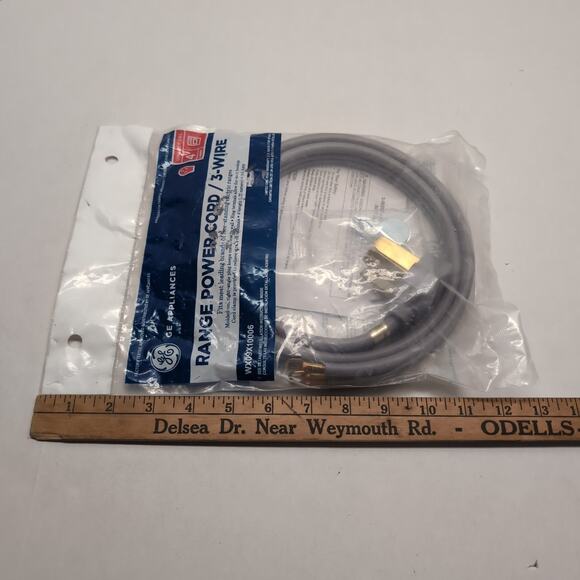 General Electric WX09X10006 3 Wire Range Power Cord 4ft 40 Amp Oven Stove Plug - Picture 7 of 7